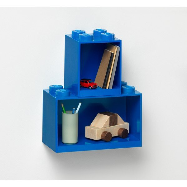 Set od 2 dječje plave zidne police LEGO® Brick-image-1