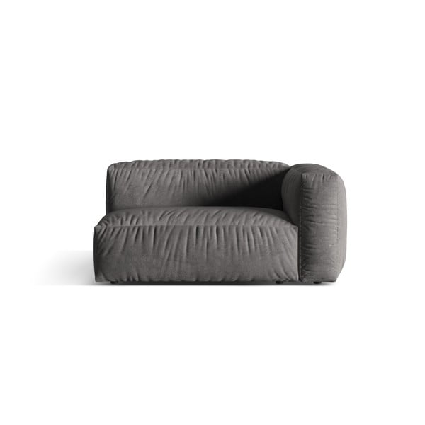 Siva baršunasti modularna sjedeća garnitura (s desnim kutom) Martina – Micadoni