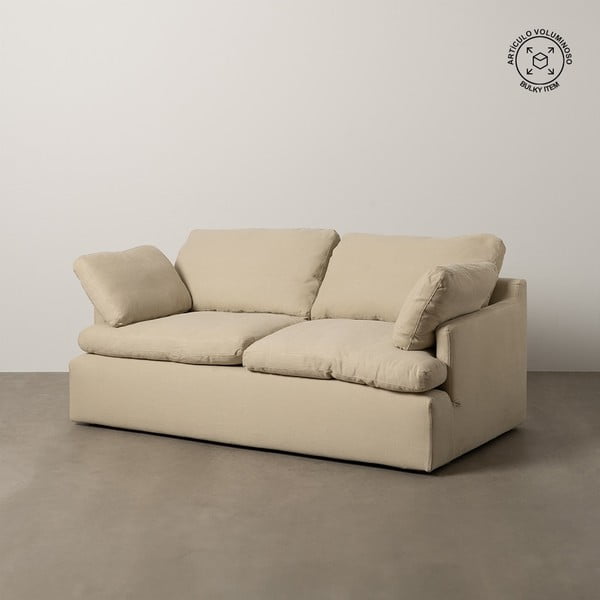 Bež lanena sofa 180 cm – Ixia-image-1