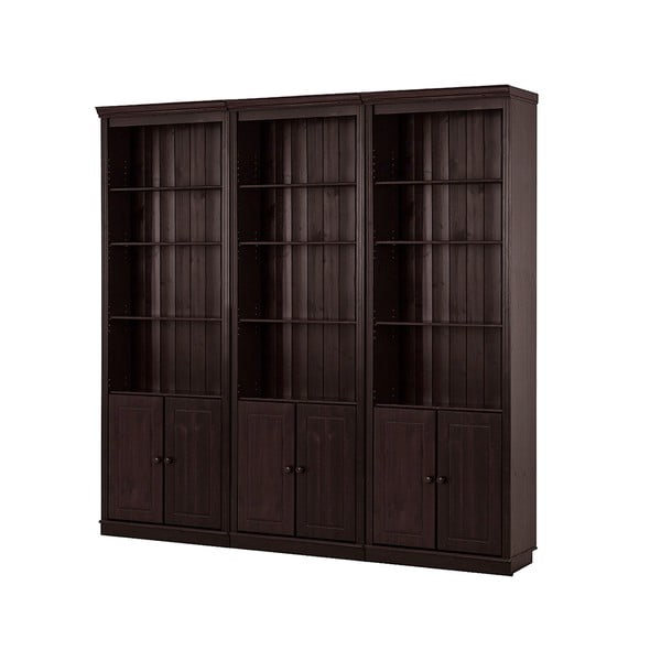 Smeđa biblioteka od masivnog bora 222x223 cm Anita – Støraa-image-2