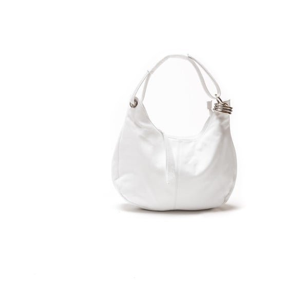 Bijela kožna torbica Carla Ferreri Isabella Laura