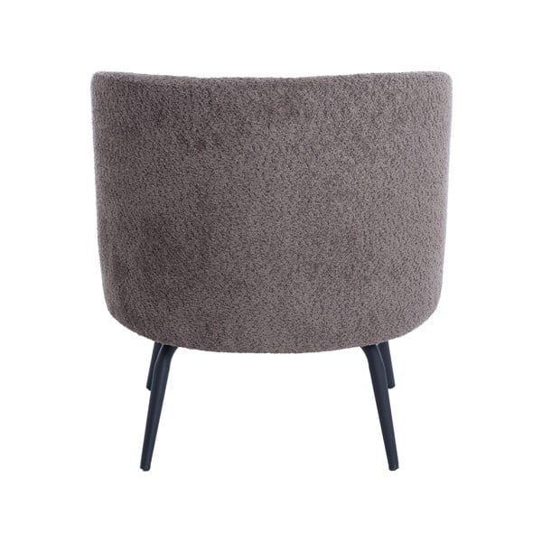 Tamno smeđa fotelja od bouclé tkanine Dieyda – Light & Living-image-4