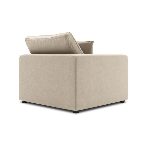 Bež kutni dio modularne sofe od samta Windsor & Co Sofas Galaxy, lijevi kut-image-3