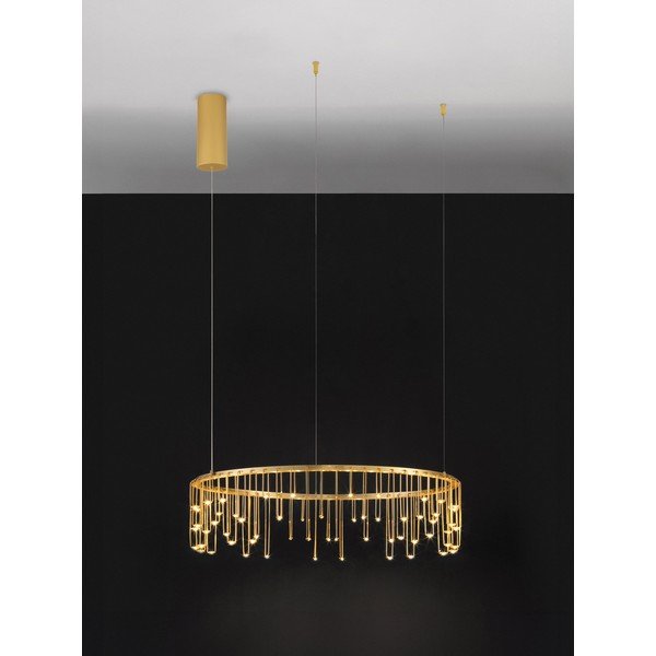LED viseća svjetiljka aluminijska s mogućnosti zatamnjivanja u zlatnoj boji ø 65 cm Stellar – Nova Luce-image-4