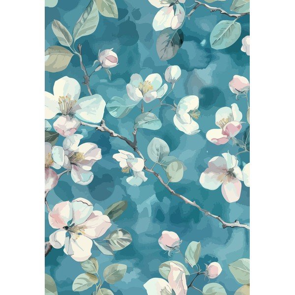 Plavi periv tepih 50x80 cm Bloom – Vitaus