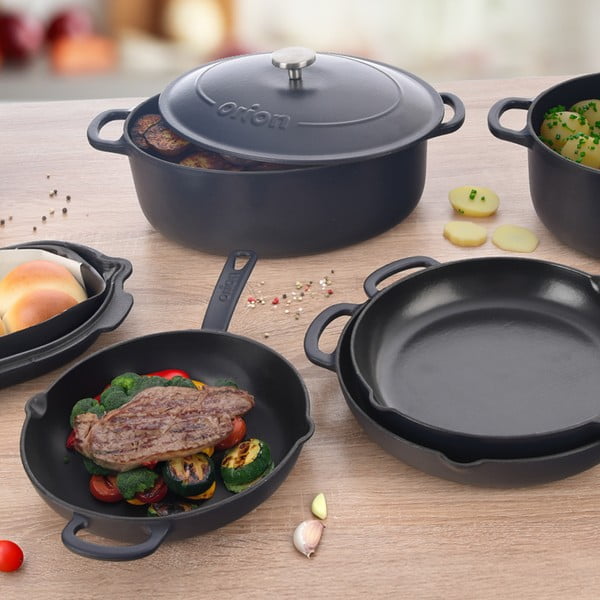 Tava od lijevanog željeza ø 24 cm LITINA SMALT – Orion-image-3