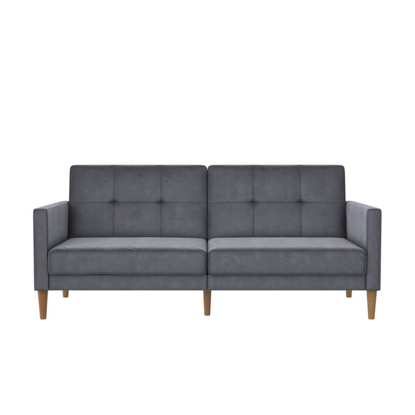 Siva baršunasti sklopiva sofa 207 cm Lilly – Støraa
