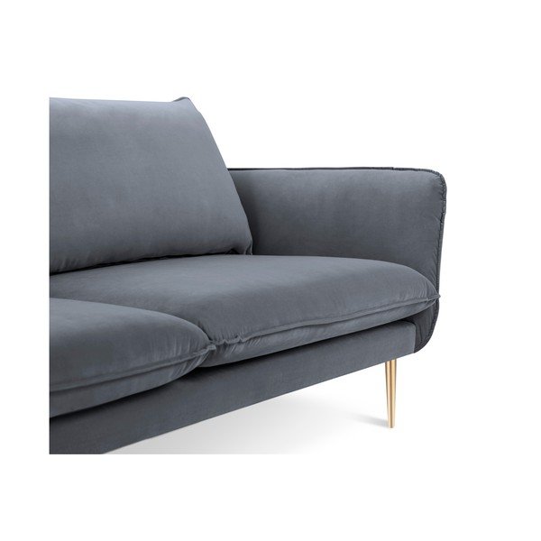 Siva baršunasta sofa Cosmopolitan Design Florence, 160 cm-image-3