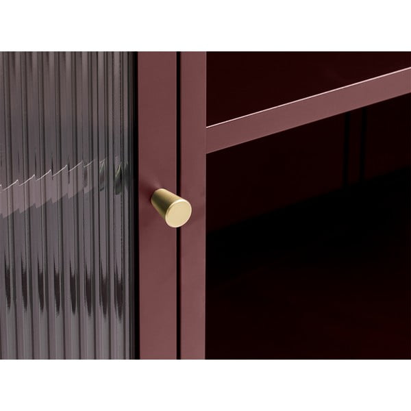 Crvena metalna vitrina 132x85 cm Bronco – Unique Furniture-image-1