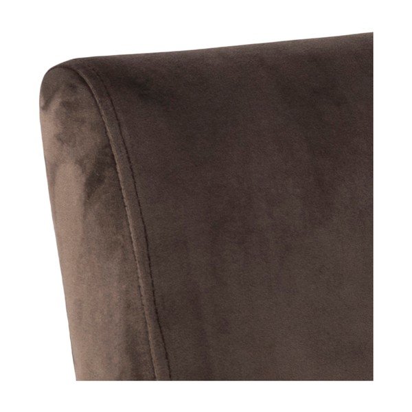 Tamnosmeđa baršunasta fotelja Actona Cloe-image-2