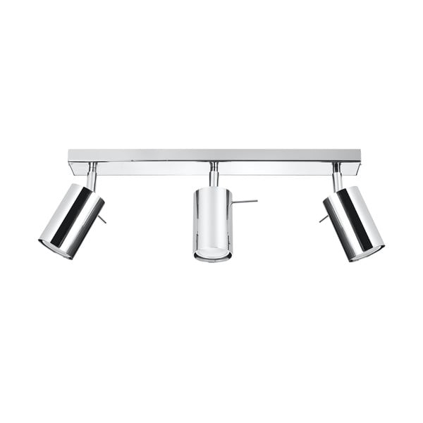 Stropna lampa u srebrnoj boji Sollux Etna, dužine 45 cm