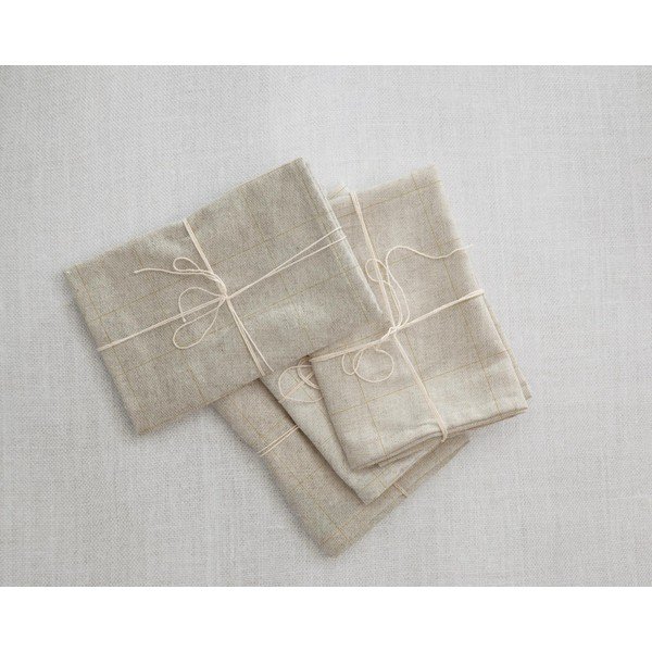 Set od 4 pamučne salvete Really Nice Things Beige Lines, 43 x 43 cm-image-2