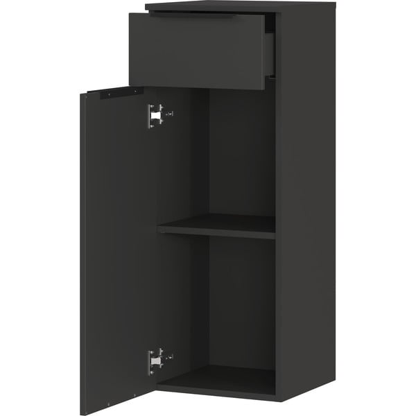 Antracitno sivi visok/zidni kupaonski ormarić 36x93 cm Crandon – Germania-image-3