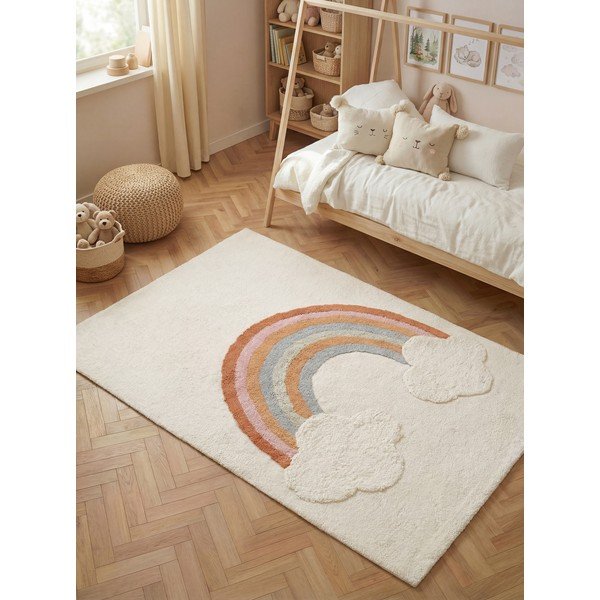 Krem periv/ručno rađen pamučan dječji tepih 140x200 cm Snuggle Petite – Hanse Home-image-1