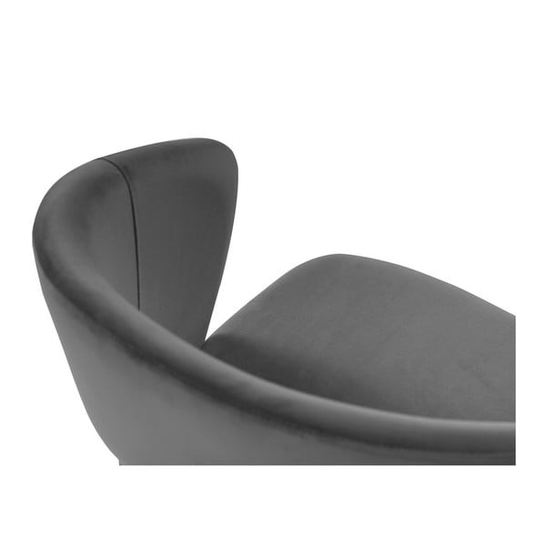 Tamno siva podstavljena blagovaonska stolica s naslonima za ruke Elpis – Windsor & Co Sofas-image-3