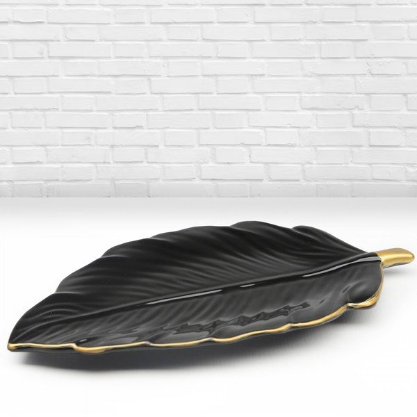 Keramički ukrasni pladanj Leaf – Mioli Decor-image-1