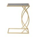 Pomoćni stol sa staklenom pločom stola 25.5x45.5 cm Glam – Mauro Ferretti