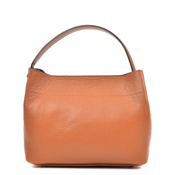 Konjak smeđa kožna torbica Isabella Rhea Lock Cognac-image-4