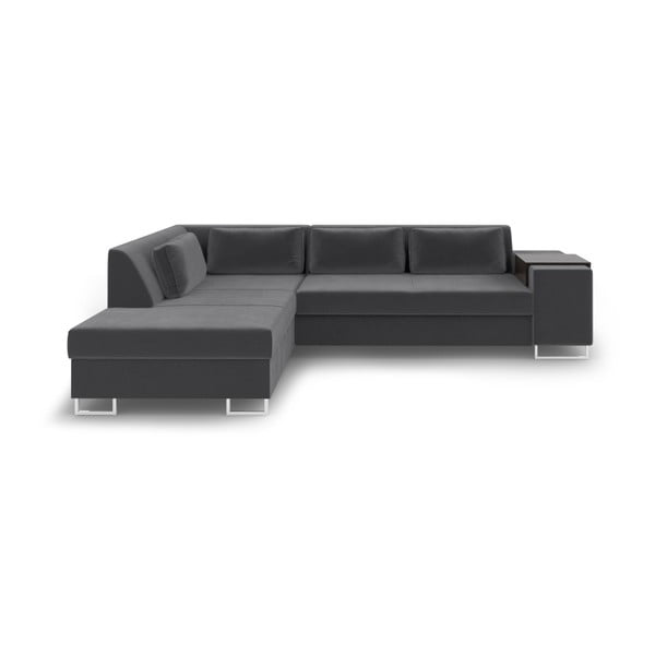 Tamno sivi kauč na razvlačenje Cosmopolitan Design San Antonio, lijevi kut