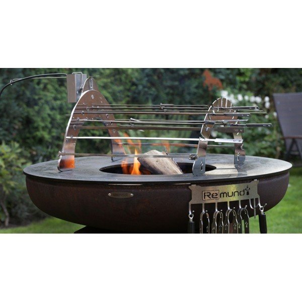 Držač za roštilj od kromiranog čelika Rotisserie Set – Remundi-image-3