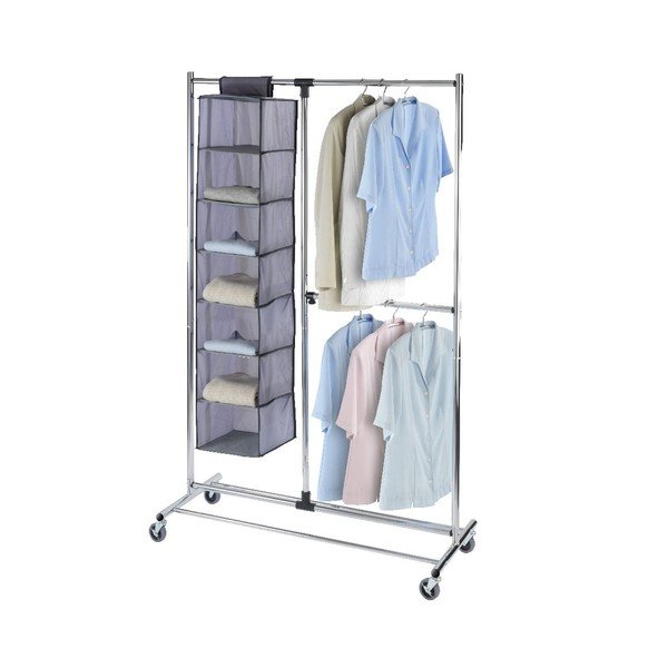 Sivi metalni teleskopski mobilni stalak za odjeću Profissimo - Wenko-image-2