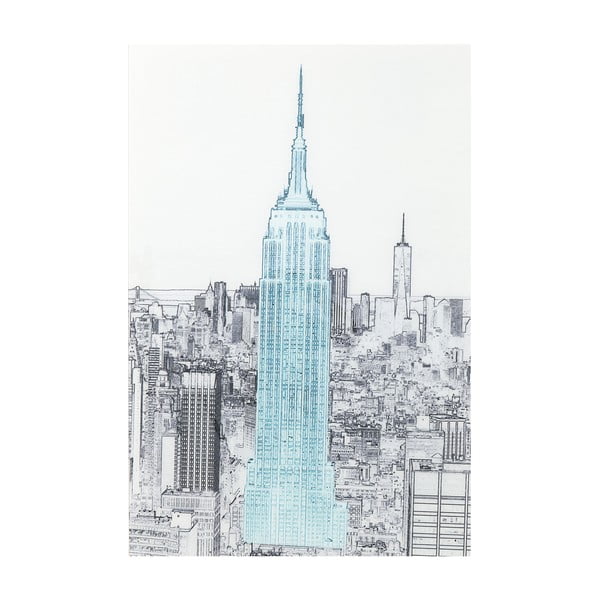 Zidna staklena slika Kare Design Empire State Building, 120 x 80 cm