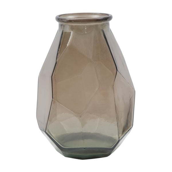 Smeđa vaza od recikliranog stakla Mauro Ferretti Ambra, ⌀ 25 cm