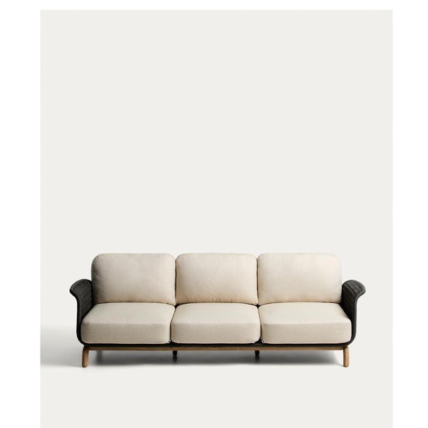 Siva/bež podstavljena vrtna sofa Alipa – Kave Home-image-4