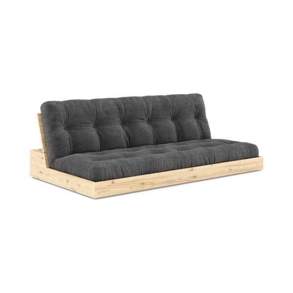 Crna/antracitno siva sklopiva sofa od samta 196 cm Base – Karup Design