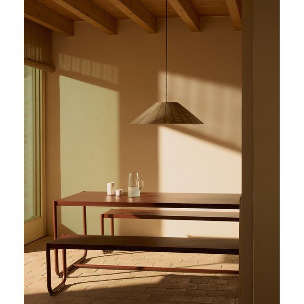 Bordo metalni vrtni blagovaonski set za 4 osobe Sotil – Kave Home-image-3