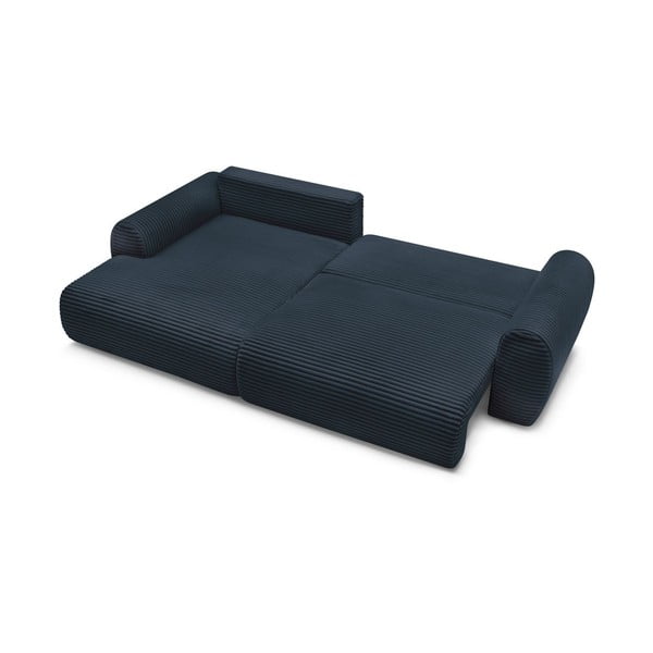 Tamno plava sklopiva kutna garnitura od samta (s lijevim kutom) Lucien – Bobochic Paris-image-4