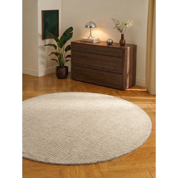 Vunen okrugao tepih u prirodnoj boji ø 160 cm Eloise – Hanse Home-image-4