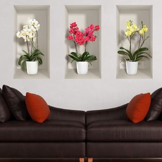 Set s 3 zidne 3Dsamoljepljive naljepnice Ambiance Orchids