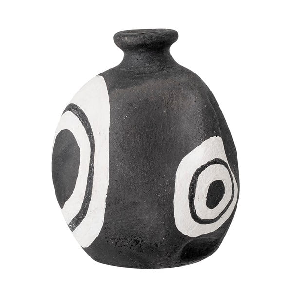 Crna ukrasna vaza od terakote Bloomingville Mika, visina 14 cm-image-2