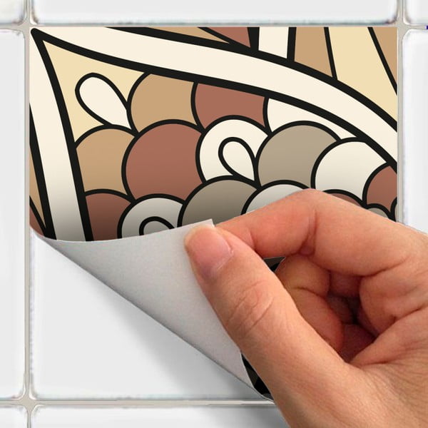 Set od 24 zidnih samoljepljivih naljepnica Ambiance Wall Stickers Tiles Piura, 10 x 10 cm-image-3