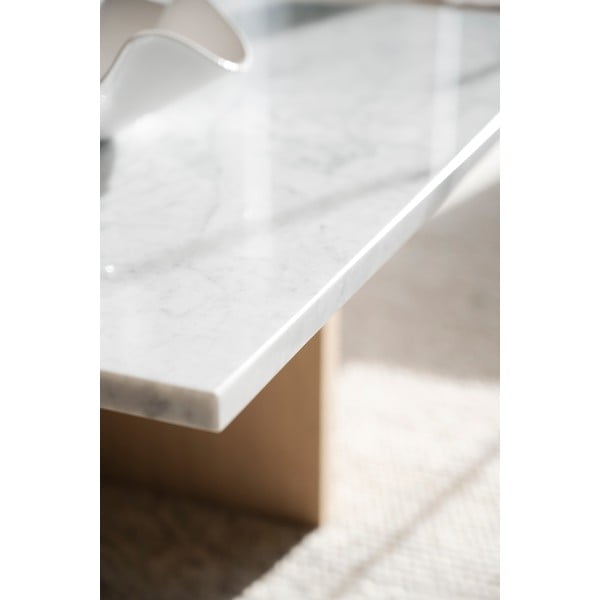 Smeđi mramorni stolić za kavu 90x90 cm Brooksville - Rowico-image-2