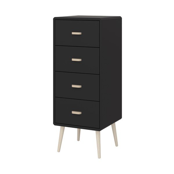 Crna visoka komoda 41x105 cm Mino - Tvilum-image-2