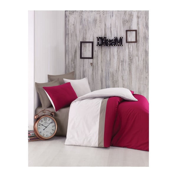 Pamučna posteljina s plahtama za krevet za jednu osobu Materro Sala, 160 x 220 cm