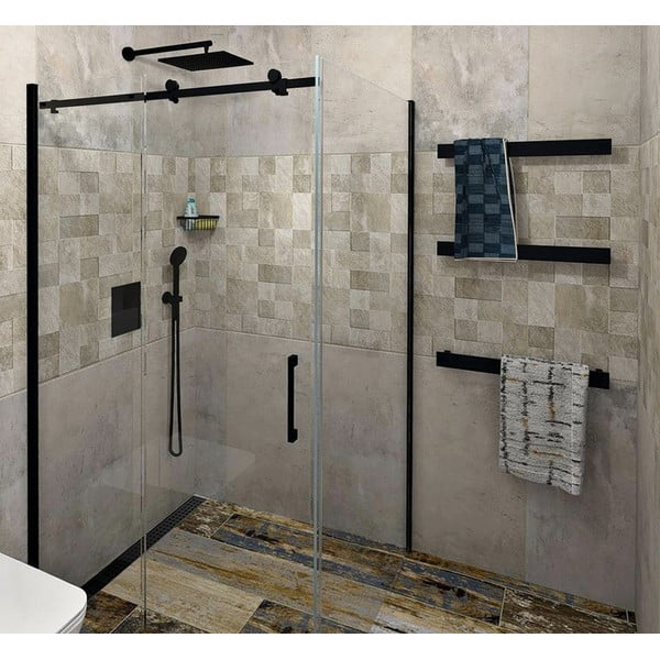 Mat crni zidni držač za ručnike Patron – Sapho-image-2