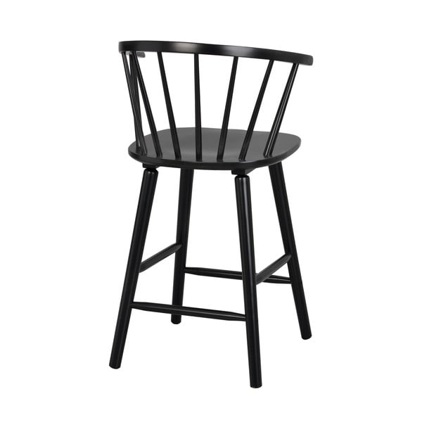 Crna barska stolica drveta kaučuka Rowico Carmen-image-4