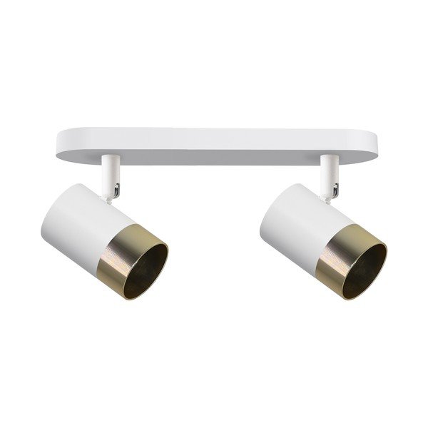 Bijela/u zlatnoj boji stropna svjetiljka s metalnim sjenilom 34x5.5 cm Tobi – Candellux Lighting