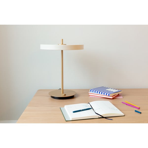 Bijela LED stolna lampa s mogućnosti zatamnjivanja s metalnim sjenilom (visina 41,5 cm) Asteria Table – UMAGE-image-4