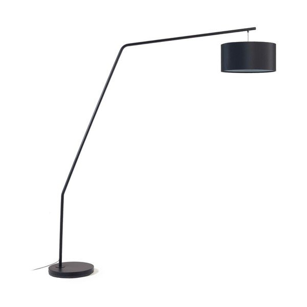 Crna stojeća svjetiljka s tekstilnim sjenilom (visina 221,5 cm) Ciana – Kave Home