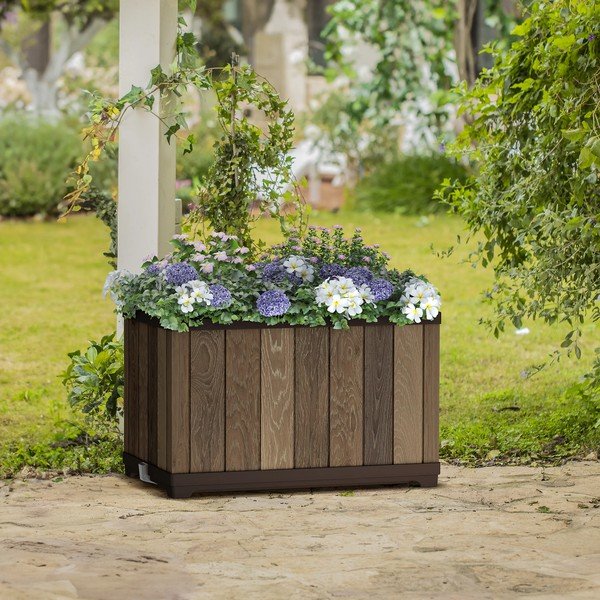 Plastična samozaljevajući posuda za cvijeće Deco Rectangle – Keter-image-1