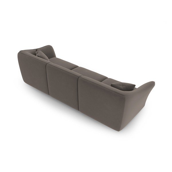 Smeđa baršunasta sofa 292 cm Tokyo – Cosmopolitan Design-image-3