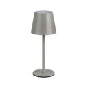 Siva LED stolna lampa s metalnim sjenilom (visina 21 cm) Diaz – Reality