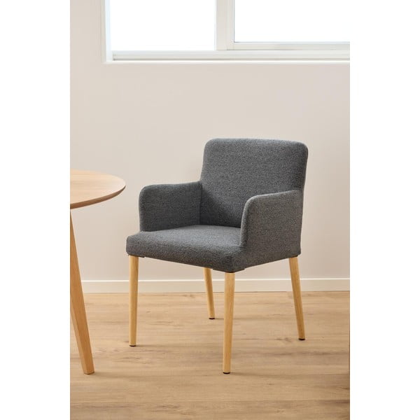 Siva podstavljena blagovaonska stolica s naslonima za ruke Zoe – Actona-image-2