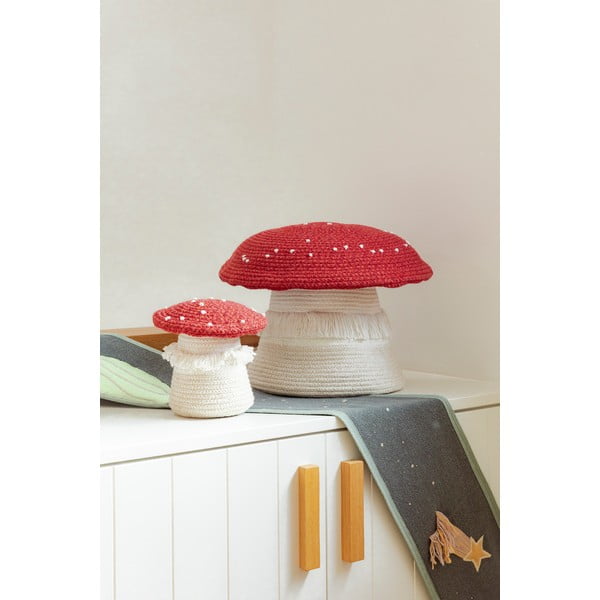 Crvena/krem tekstilna dječja kutija za pohranu ø 38x33 cm Big Mushroom – Lorena Canals-image-1