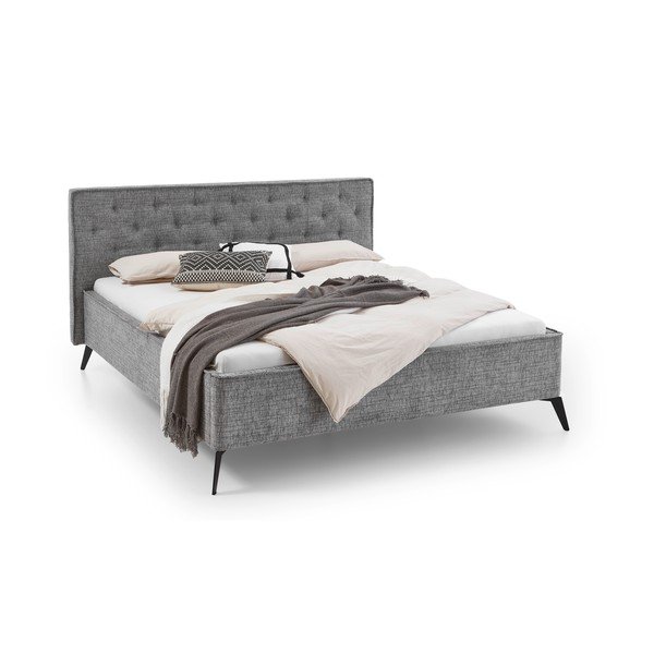 Sivi tapecirani bračni krevet bez podnice 140x200 cm Alicante – Meise Möbel-image-4