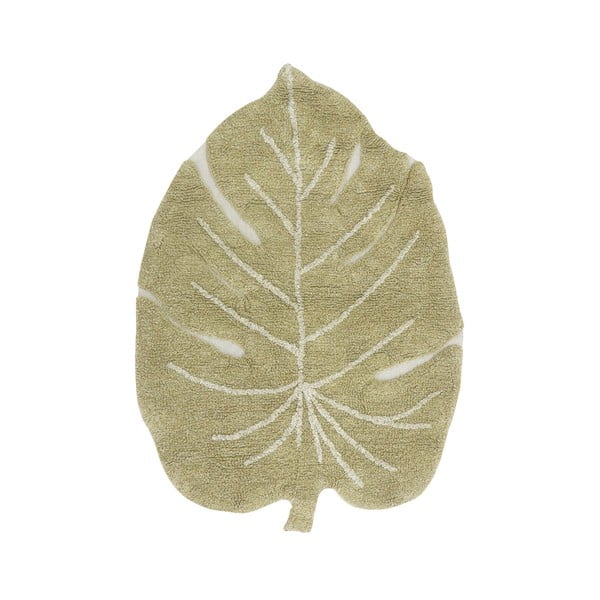 Kaki zeleni periv/ručno rađen pamučan dječji tepih 75x100 cm Mini Monstera Olive – Lorena Canals